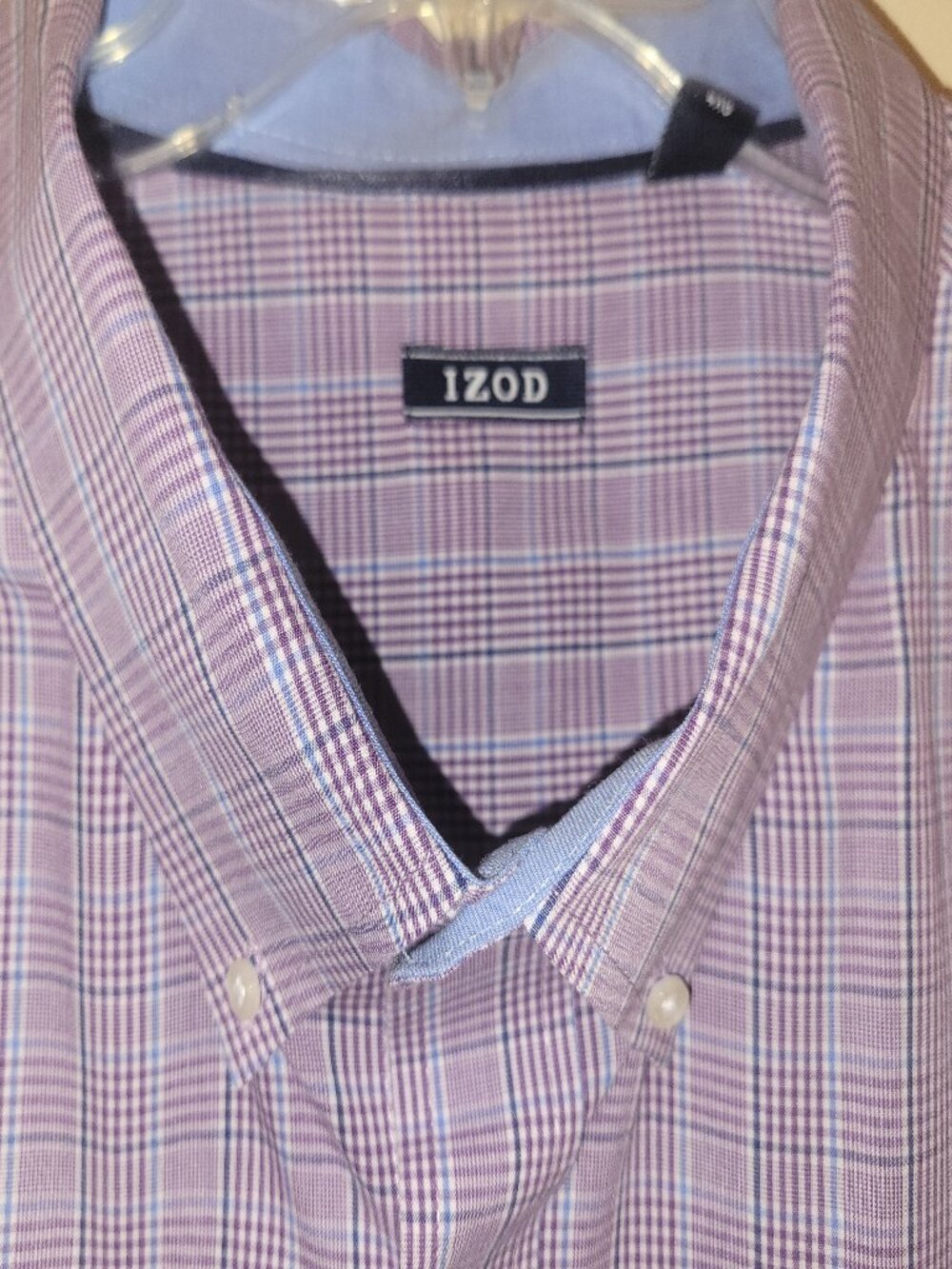 Izod Men’s L/S Checked Dress Shirt 4X Tag, Altered to Fit 3X